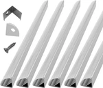6-pack Led Aluminum Channel System With Cover V Shape Strip Lights Diffuser. Fixed Price $17.99.