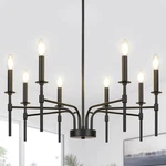 Lynpon Black Chandelier 8-light Industrial Farmhouse Ceiling Light Fixture. Fixed Price $93.60.