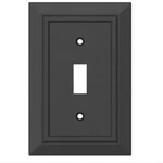 Franklin Brass Classic Architect Single Switch Wall Plate Cover Flat Black 4 Pk. Fixed Price $18.00.