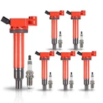 Ena Set Of 6 Red Uf267 Ignition Coil Packs 4504 Spark Plugs 3.0 3.3 V6 1999 2.... Fixed Price $165.39.
