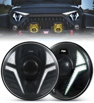 Hengtuauto 7inch Round Headlights Laser Light With White Drl Amber Turn Signa.... Fixed Price $248.90.