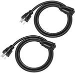 Dewenwils 2 Pack 3 Ft Extension Cord Power Cable Prong Grounded Outlets Plugs. Fixed Price $12.99.