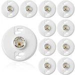 Saysurey 10 Pcs E26 Medium Base Ceiling Lamp Holder Keyless Light Sockets Whi.... Fixed Price $47.76.