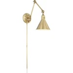 Crystorama Mor-8801-ag Morgan Swing Arm Or Wall Lamp Aged Brass. Fixed Price $328.00.