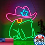 Cowboy Toad Frog Neon Sign Led Light Usb Powered Dimmable Art Decor For Room. Fixed Price $73.05.