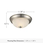Bowery Hill Stainless Steel Ceiling Light With Alabaster Glass In Silver 2-pack. Fixed Price $63.36.