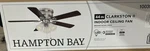 Hampon Bay Clarkston Ii 44in.indoor Brushed Nickel Ceiling Fan With Light Sealed. Fixed Price $52.99.