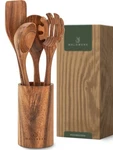 Waldwerk Wooden Spoons For Cooking 4-piece Kitchen Utensils Set With Teak Wood. Fixed Price $74.70.