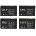 Upg 4 Pack - Lithonia Elb0607 Replacement Rhino Battery. Fixed Price $49.99.