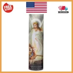 Flickering Led Guardian Angel Prayer Candle - Bilingual Prayer, 8 Inches Tall. Fixed Price $17.56.