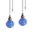 2pcs Ceiling Fan Pull Chain 30mm Blue Crystal Ice Crack Ball. Fixed Price $8.99.