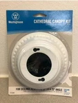 Westinghouse 77268 Semi-gloss White Metal Cathedral Ceiling Canopy Kit. Fixed Price $11.99.