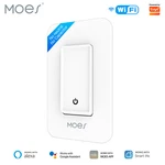 Moes 1/2pack Wifi Smart Light Switch No Neutral Capacitor Alexa Google App. Fixed Price $31.99.