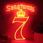 Wonderfullife Seagram 7 Crown Neon Sign For American Whiskey In Bar Pub Man C.... Fixed Price $57.21.