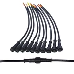 Wesiri 5pairs 3 Core 3pin Black Pigtail Plastics Waterproof Small,. Fixed Price $13.99.