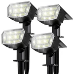 Tecknet Spot Lights Outdoor With 59 Led, 4 Pack Solar Waterproof. Fixed Price $60.93.