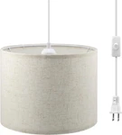 Kuaugst Plug In Pendant Light, 15 Ft Hanging Lamp With Cord, On/off Swit. Fixed Price $29.07.