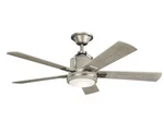 Kichler Colerne 52 Indoor Brushed Nickel Downrod Mount Ceiling Fan/wall Control. Fixed Price $580.00.
