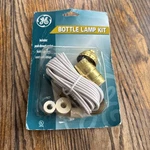 Bottle Lamp Kit White / Gold Ge 250vac/250w Max 8 Ft Cord New. Fixed Price $15.90.