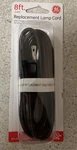 Ge, Black, Replacement Lamp Cord, 8 Ft Long, Polarized 2 Prong Plug, Diy,. Fixed Price $10.87.