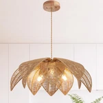 Wyysdwne Farmhouse Chandeliers For Dining Room, 3-light 24in, Gold/brown. Fixed Price $211.99.
