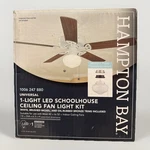 Hampton Bay 91381 1-light Multi-finish Ceiling Fan Globe Led Light Kit. Fixed Price $17.00.