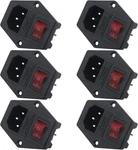 6pcs Inlet Module Plug Male Power Socket With 5a Fuse Switch 10a 250v 3 Pin Iec3. Fixed Price $14.45.