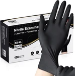 Schneider Nitrile Gloves Large Black Disposable Powder Free Latex Exam. Fixed Price $17.99.