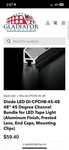 Diode Led 45 Degree Channel Bundle 48" Aluminum For Tape Light, Frosted Lens. Fixed Price $57.18.