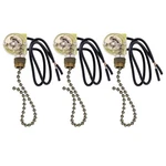 Vipmoon 3 Pack Ceiling Fan Light Switch Zing Ear Ze-109, Two-wire Bronze. Fixed Price $12.29.