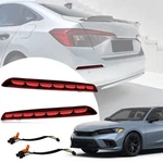 Red Housing Full Led Rear Reflector Fog Bumper Drl Kit For Honda Civic 11th 2.... Fixed Price $81.88.