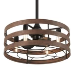 Minkaaire Audrey 22-1/2"w 14" Sweep 3 Blade 4 Light Indoor - Coal /. Fixed Price $303.20.