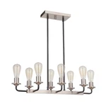 Craftmade Randolph 8 Light Island, Black/bp Nickel - 50378-fbbnk. Fixed Price $189.99.