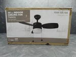Hampton Triplicity 30in Indoor Led Matte Black Ceiling Fan W/ Light Db30tmb-lp. Fixed Price $4.20.