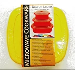 Reston Lloyd Nesting Microwave Containers Set Of 3 Adjustable Steam Vents Lemon. Fixed Price $14.49.