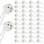 Saillong 50 Pack Mr16 Socket G4 Led Halogen Lamp Ceramic Wire Connector Base Soc. Fixed Price $23.78.