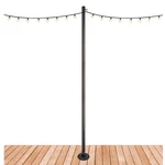 Excello Global Products Premium String Light Pole - 1 Pack Extends To 10 Feet. Fixed Price $127.02.