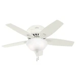 Ceiling Fan 42 Inch Indoor Led Light Pull Chain Fresh White 51080 Hunter Bedroom. Fixed Price $299.99.