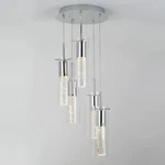 Artika Bubble Swirl 5-light Pendant Fixture Integrated Led Chrome. Fixed Price $149.00.