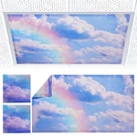 Torixqi 2pcs Fluorescent Light Covers - 24 X 48 Inches, Rainbow. Fixed Price $14.76.