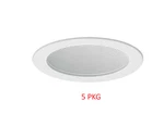 5pkg : Juno Contractor Select 6 In. White Recessed Baffle Trim. Fixed Price $15.29.