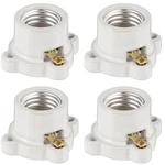 Saysurey 4 Pcs Porcelain Lamp Holder Socket E26/e27 Medium Keyless White. Fixed Price $18.98.