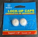 Westinghouse 70158 2pk White Lock-up Caps Tapped 1/8 Ip New Pack. Fixed Price $7.99.