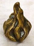Vintage Solid Brass Flame Finial Lamp Architecture Heavy (f1). Fixed Price $25.00.