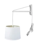 Mast Plug-in Wall Mount Pendant, 1 Light White Cord/arm, Shade 12x14x10. Fixed Price $59.98.