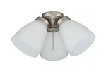 Hampton Bay 3-light Brushed Nickel Ceiling Fan Shades Led Light Kit. Fixed Price $13.99.