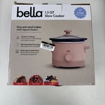 Bella 1.5 Qt Slow Cooker 3 Heat Manual Control Evergood Ceramic - Blossom. Fixed Price $25.00.
