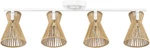 Matte White 4-light Track Lighting With Twine Shades For Kitchen And Ceiling. Fixed Price $184.99.