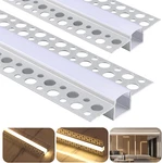 8 Pack Plaster-in Led Channel 6.6ft/2m Recessed Drywall Aluminum Strip Light Tra. Fixed Price $156.10.