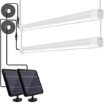 Hykolity Solar Powered Shop Light With Motion Sensor, 3ft 17w. Fixed Price $131.61.